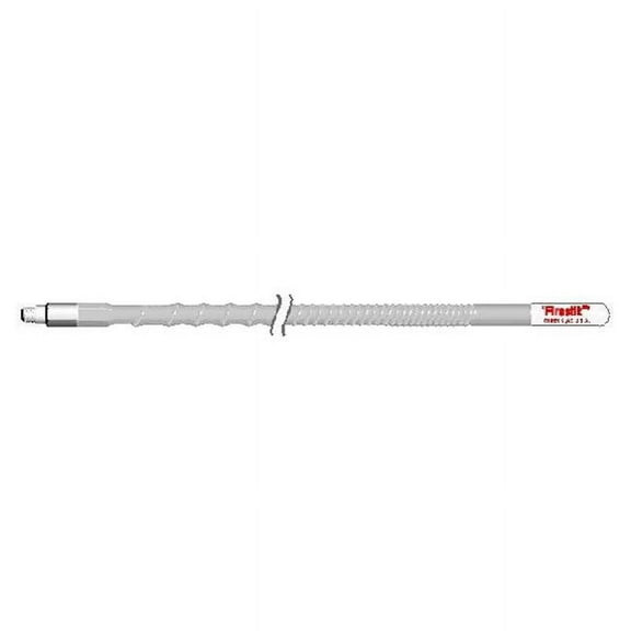 FIRESTIK - KW6-W 6 FOOT HEAVY DUTY TRIM TO TUNE 600 WATT TOP LOADED FIBERGLASS 5/8 WAVE CB ANTENNA WITH 3/8"X24" THREADED BASE IN WHITE