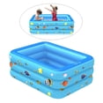 thumbnail image 4 of Fiesta Familiar Rectangular Al Aire Libre En El Patio Trasero Del Agua Del Verano Para El Niño De Los Niños El 150CM Macarena Piscina inflable, 4 of 8