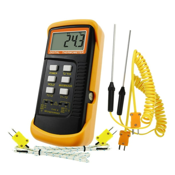 KType Thermocouple Thermometer with 4 Probes Channel High Temperature