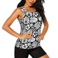 thumbnail image 2 of Salouo Tropical Leaves Pattern Workout Tank Tops for Women,Gym Exercise Sleeveless Running Loose Athletic Top Fit Yoga Tops Active Shirts-X-Large, 2 of 7