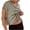 Khaki, variant on Women Wrap V Neck Sleeveless Crop Top Backless Casual Workout Tee Open Back Athletic Yoga Gym Shirt, Blue M