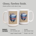 thumbnail image 4 of 15 fl oz Ceramic Mug, Whistler, Canada, Mountain Scene, Lithograph, Contour, Dishwasher & Microwave Safe, 4 of 5