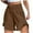 Brown, variant on Plebaso Shorts for Women Smocked High Waist Loose Casual Shorts Summer Ruffle Hem Dressy Beach Shorts