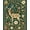 Brown, Pattern 4, variant on Flatwoven High Traffic Area Rug, Enchanted Forest Scene with Moonlit Birds and Vine Florals, Non Slip, Stain Resistant, Washable Area Rugs for Living Room, Bedroom(Green, 4X6)