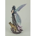 thumbnail image 3 of Blue Fairy In Long Dress Walking with Twin Wolves Statue, 3 of 3