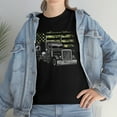 thumbnail image 3 of Truck Driver Camo American Flag Distressed Style Trucker T-Shirt, 3 of 4