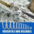 thumbnail image 6 of Large Carabiner Clip Hooks, 6pcs 6.2 inch Carabiners Heavy Duty, 304 Stainless Steel Spring Snap Hook Fits Camping Hanging Hiking Weight Lifting, Metal Clips for Rope or Chain, 6 of 6