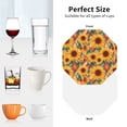 thumbnail image 6 of Rateoe Diamond Bohemian Sunflower Drawing Drink Coasters Set of 4 Leather Coasters Spill Protection for Table Desk,Durable and Non Slip Leather Coaster ,4 Inches Drink Mats-Octagon, 6 of 6