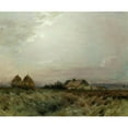 thumbnail image 2 of Jean Charles Cazin 17x15 Black Ornate Wood Framed Double Matted Museum Art Print Titled - Landscape (After 1875), 2 of 5