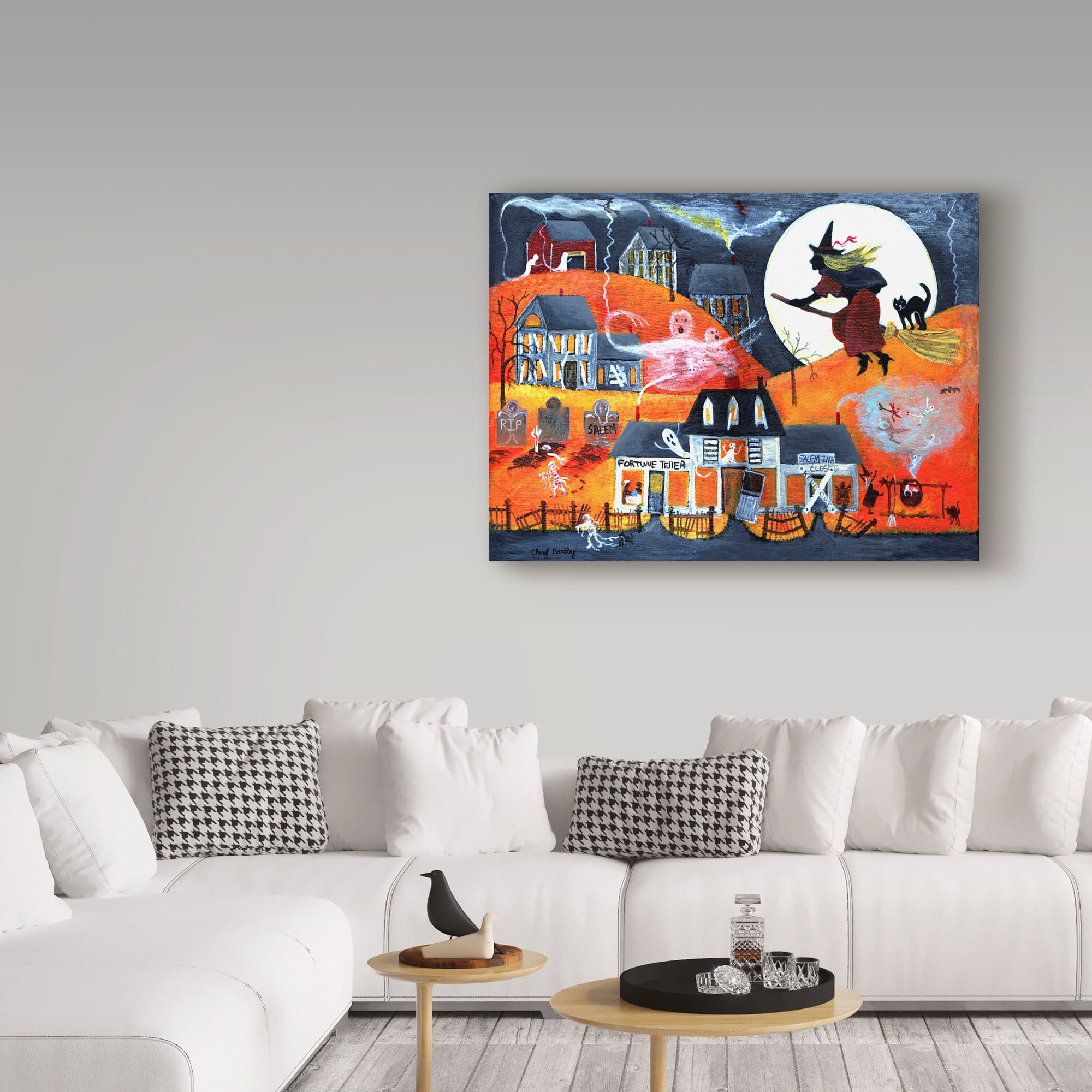 Trademark Fine Art 'All Hallows Eve Halloween Witch' Canvas Art by Cheryl Bartley