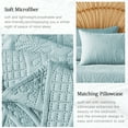 thumbnail image 5 of Davulos Ultrasonic King Quilt Bedding Set，Lightweight Bedspreads Soft Modern Coverlet Set for All Seasons ,Aqua Blue(1 Quilt and 2 Pillow Shams), 5 of 8