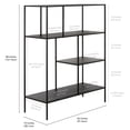 thumbnail image 2 of Evelyn&Zoe Modern/Contemporary 48" Tall Blackened Bronze Bookcase, 2 of 3