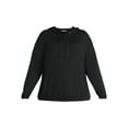 thumbnail image 5 of Terra & Sky Women's Plus Luxe Fleece Hoodie, Sizes 0X-5X, 5 of 5