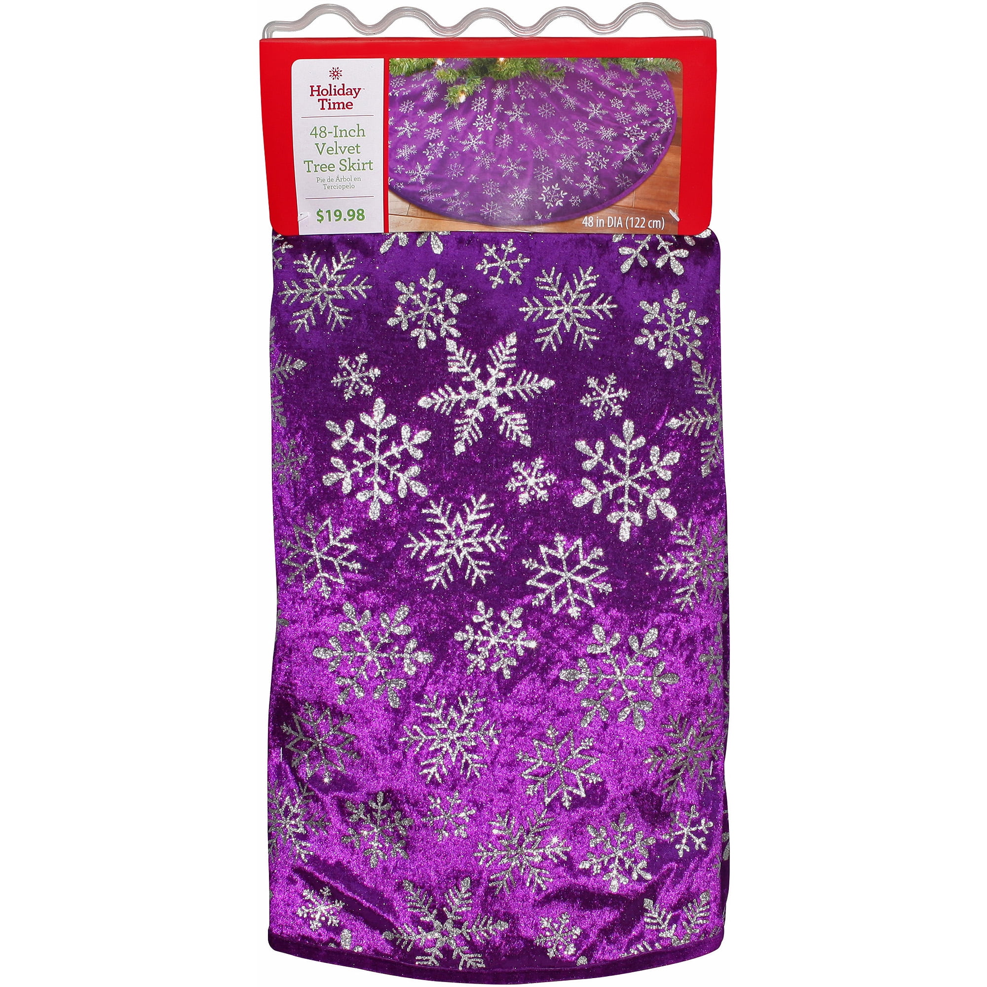 small purple christmas tree skirt