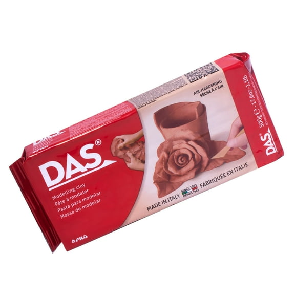 DAS® Air Hardening Modeling Clay, Terra Cotta, 1.1 lb, Block