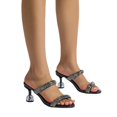 thumbnail image 3 of Heiheiup Summer Fashion Sexy Solid Color Rhinestone Stiletto High Heels Outdoor Slippers Women Pumps, 3 of 9