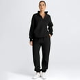 thumbnail image 2 of SUNBS Women's Sweatsuits 2 Piece Outfits Long Sleeve Half Zip Pullover and Baggy Sweatpants with Pockets, 2 of 6