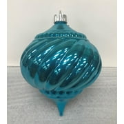 Holiday Time Shiny Turquoise 6" (150mm) Shatterproof Christmas Ornament 1 Count