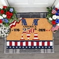 thumbnail image 2 of SIfdSeng Custom Last Name Doormat for 4th of July Patriotic Front Door Welcome Mat with and Design, 2 of 8