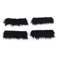 thumbnail image 1 of Faux Fur Fabric, Black Fur Fabric Pure Color 4pcs  For Centerpieces For Christmas Tree, 1 of 8