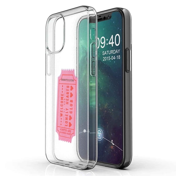TalkingCase Slim Phone Case Compatible for Apple iPhone 12 Mini, LonlyClub 2 Print, Lightweight,Flexible,Soft, USA