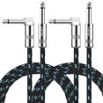thumbnail image 1 of Cable de instrumento Sovvid de 10 pies, 2 unidades, guitarra eléctrica y bajo, teclado, cable de amp, 1 of 7