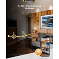 thumbnail image 4 of Ensenior 6 Pack 6 inch LED Eyeball Recessed Lighting 360+90 Rotatable and 2700K-5000K Selectable Dimmable Gimbal Recessed Lights Canless Angled Adjustable Ceiling Downlight 1300LM 13W=115W-FCC, 4 of 5
