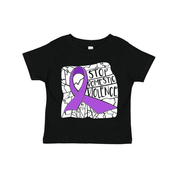 Inktastic Stop Domestic Violence-shattered Glass Boys or Girls Toddler T-Shirt