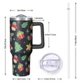 thumbnail image 2 of 40oz Christmas Ornaments Tumbler with Lid Straw Stainless Steel Double Wall Insulated Cup Holiday Gifts, 2 of 4