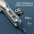 thumbnail image 6 of Professional Hair Clippers, Barber Clippers, Cordless Beard Trimmer for Men, W/ LCD Display & Travel Storage Case, Haircut Shawl, Silver, 6 of 8