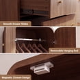 thumbnail image 6 of YDN Modern Arched Wardrobe Closet - 70" Wardrobe Closet Armoire with 2 Doors & Hanging Rod, Wooden Armoire Wardrobe Closet with Drawers Tall Armoires Storage Organizers for Bedroom,Elegant Finish, 6 of 9