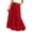 Red, variant on vdgthytj Maxi Skirt for Girls Summer Boho Ruffle Tiered Elastic Waist Casual A-Line Flowy Vacation Party Long Skirts
