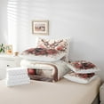 thumbnail image 4 of Elk Deer Bed in a Bag Queen Comforter Set 7 Piece,Vintage Rose Flowers Bedding Sets Gothic Reindeer Bed Set,Rustic Wild Animal Farmhouse Sheet Set with Comforter, 4 of 6