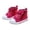 Hot Pink, variant on Toddler Girls Rainbow Glitter High-Top Canvas Sneakers Hook and Loop Casual Walking Shoes Size:3-3.5 Years