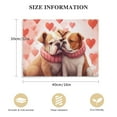 thumbnail image 2 of PIKWEEK Valentine's Day Canvas Wall Art Painting Picturs for Bathroom Kitchen Decor Dog Romantic Love Hearts Framed Print Artwork, Hanging Posters Home Decor Artwork, 2 of 5