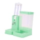 thumbnail image 5 of Botella de agua para hámster con recipiente para comida antigoteo para jerbos en casa verde, 5 of 9