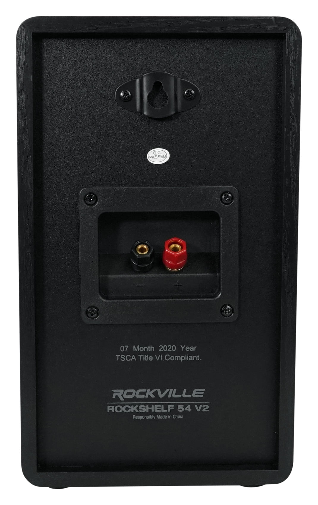 Pair Rockville RockShelf 54B Black 5.25" Home Bookshelf Speakers w/21" Stands