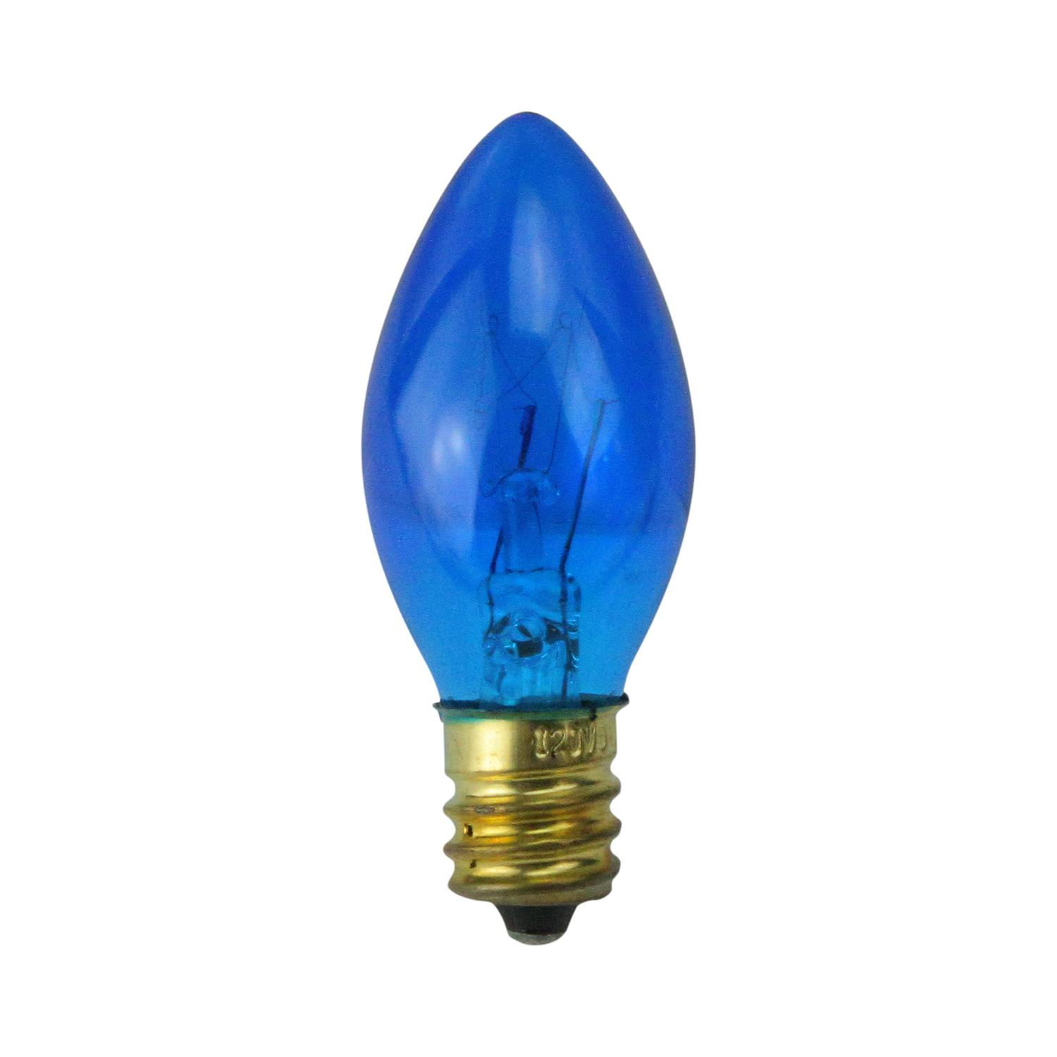 Pack of 25 Incandescent C7 Blue Christmas Replacement Bulbs