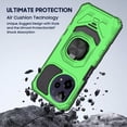 thumbnail image 4 of Thousandgear Compatible for Cricket Icon Plus - 2026 / AT&T Verge 2 Phone Case, Hybrid Magnetic Ring Kickstand Holder Full-Body Armor Protective Military Grade Cover with Screen Protector, Green, 4 of 6