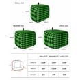 thumbnail image 2 of Black Green Plaid Toaster Cover 2 Slice, Small Kitchen Appliance Covers, Modern Buffalo Checked Gingham Art Toaster Oven Cover with Loop, Bread Machine Cover Polyester Dust Cover Protection, 2 of 4