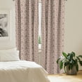 thumbnail image 2 of Ambesonne Floral Curtains, Blossoming Spring Retro, Pair of 28"x63", Tan Coral Maroon, 2 of 5