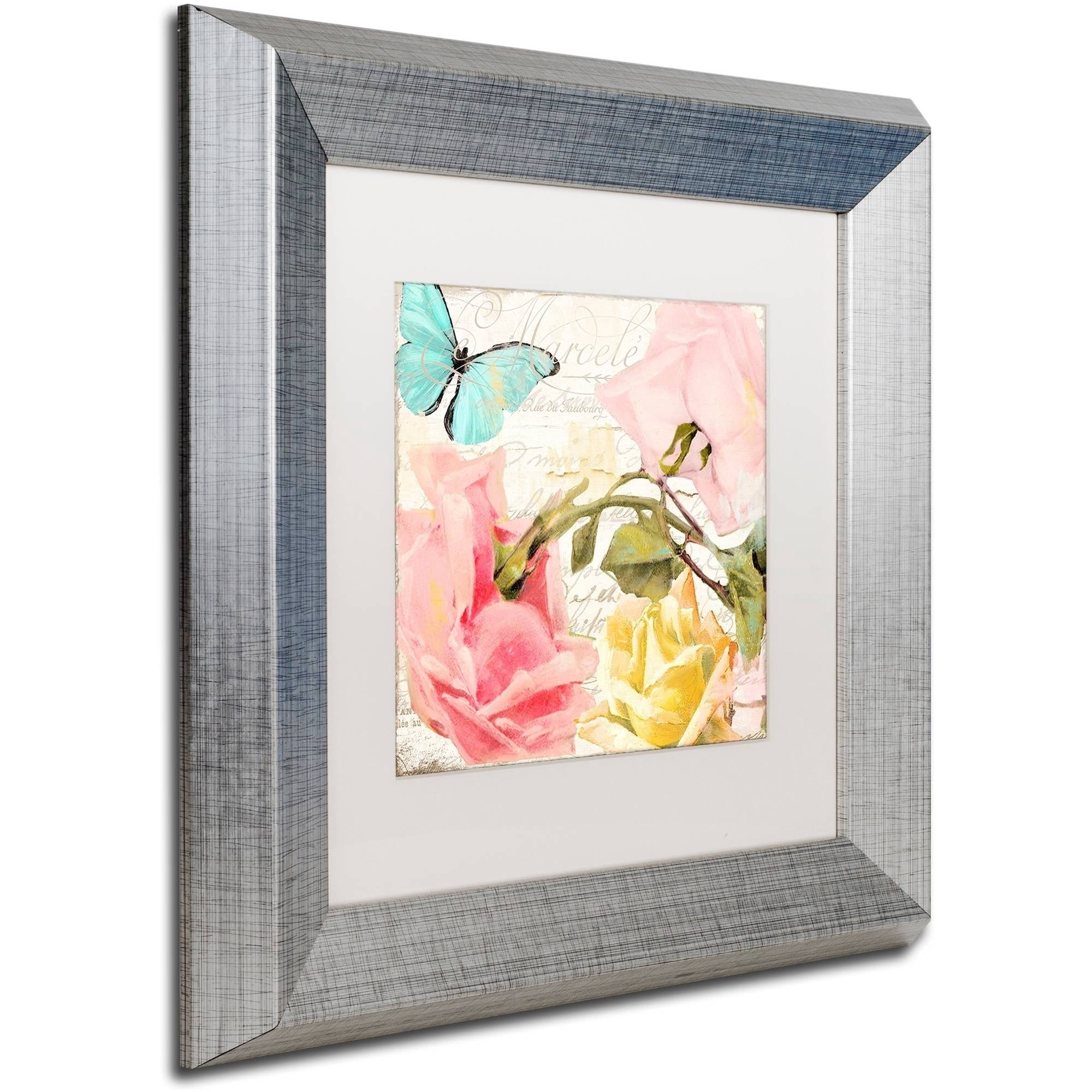 Trademark Fine Art "Florabella I" Canvas Art by Color Bakery White Matte, Silver Frame