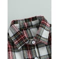 thumbnail image 5 of Bagilaanoe Toddler Baby Boy Girl Shirt Jacket Plaid Long Sleeve Single-Breasted Shacket 2T 3T 4T 5T 6T Kids Fall Lightweight Outwear, 5 of 8