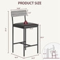 thumbnail image 2 of Aoile Bar Stools Set of 4, Counter Stools with Footrest for Counter Bar, Island, Easy Assembly, Rustic Grey, 2 of 8