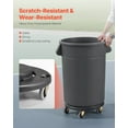 thumbnail image 5 of Trash Can Dolly 500lbs Heavy Duty - Fits 20-55 Gallon Round Bins - 360 Swivel Casters - Waste Container Roller for Home, Office, Garage, 5 of 11