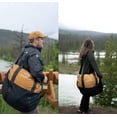 thumbnail image 4 of (2 pack) WHITEDUCK Heavy Duty Canvas Duffel Bag for Men and Women - Foldable Military Army Style Duffel Bag, with Full Length Zipper- Outdoors, Travel, Gym & Storage (X-Large 48" x 20", Tan & Black), 4 of 8