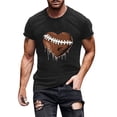 thumbnail image 2 of Xdegoge Football Shirt Mens Game Day Graphic Tee Funny Football Season Top Short Sleeve Crewneck Tops Casual Loose Gameday Gear, 2 of 6