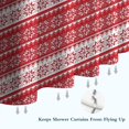 thumbnail image 6 of Red Christmas Geometric Snowflake Pattern Shower Curtain 72"x72" ,Bathroom Decorative Shower Curtains Set with 12 Hooks,Modern Waterproof Washable Shower Curtain, 6 of 6