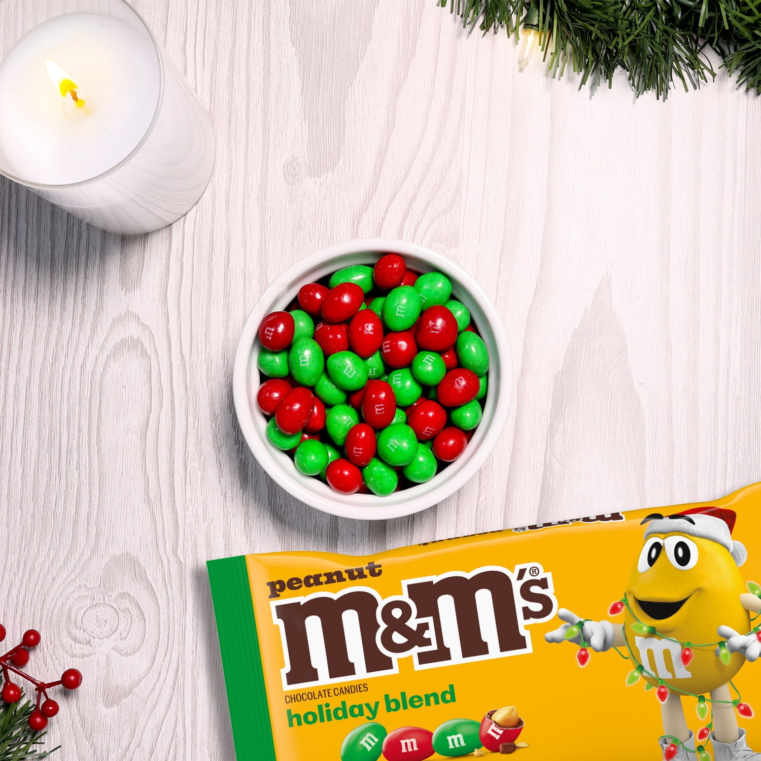 (2 pack) M&M's Peanut Milk Chocolate Christmas Candy - 10 oz Bag