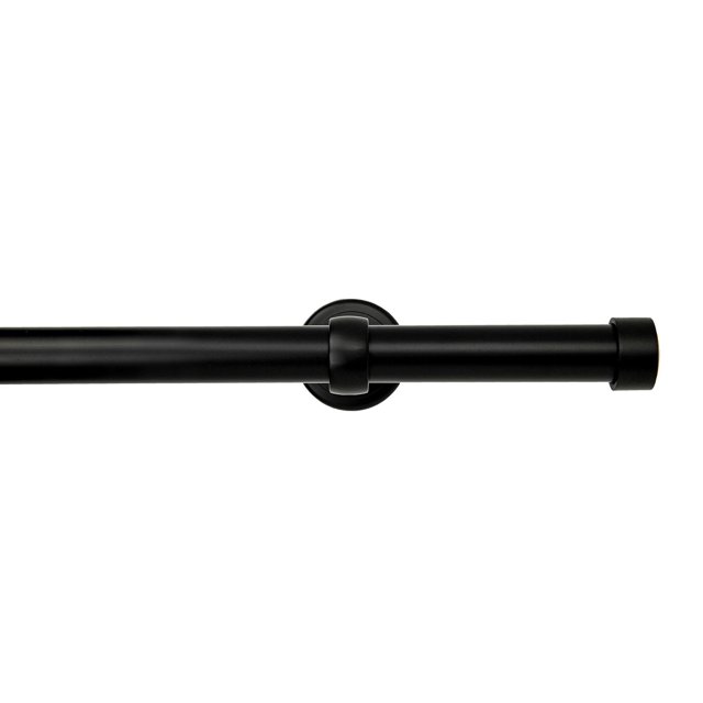 Tailor & Taylor 1 Inch Decorative Curtain Rod with Metal End Cap Finials, 72 inches Width Windows Rod with Y Style Bracket for Living Room, Kitchen and Windows